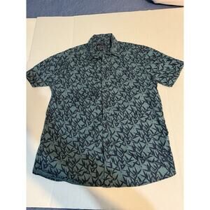 American Rag Button Up Men's Size Large Floral Hawaiian Beach Shirt 100% Cotton